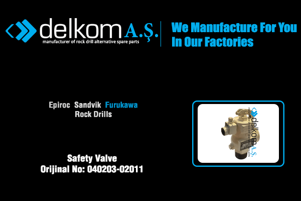 Emniyet Valfi Rock Drill Spare Parts