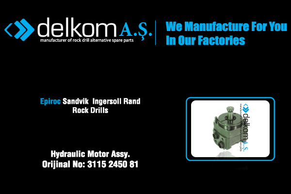 Hidromotor Rock Drill Spare Parts
