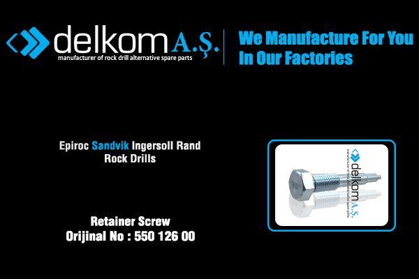 Rotasyon Dişli Tutucu Civata Rock Drill Spare Parts