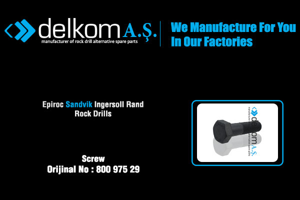 Anahtar Başlı Civata Rock Drill Spare Parts