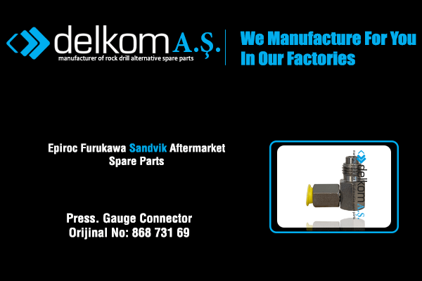 Manometre Hortum Adaptörü Rock Drill Spare Parts